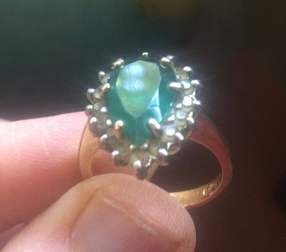 Green Ring, Green Gem Ring, Green Stone Ring, Gre… - image 4