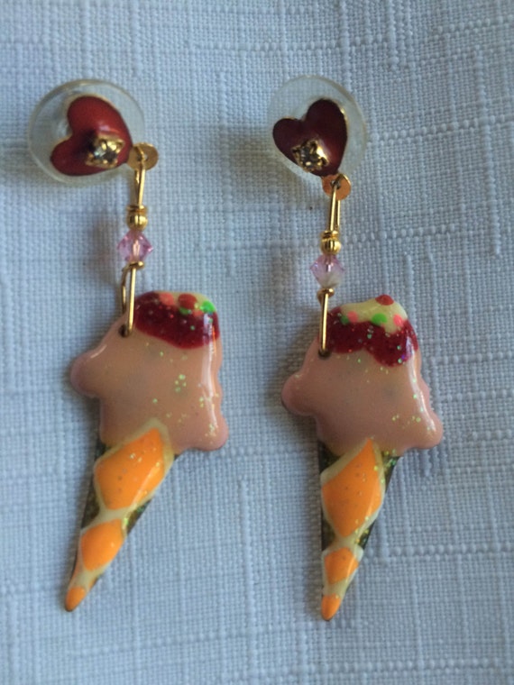 Novelty Earring, Food Earring, Fun Earring, Ice Cr