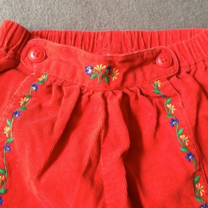 Baby Gap Pants, Retro Baby Pants, Baby Pants, Corduroy Baby Pants, Red Baby Pants, European Baby Pants, Flower Baby Pants, Cozy Pants