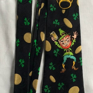 Novelty Necktie, Shamrock Necktie, Irish Gift, Beer Tie, Martial Arts, Karate Tie, Patricks Day Necktie, Irish Necktie, Leprechaun Necktie, image 4