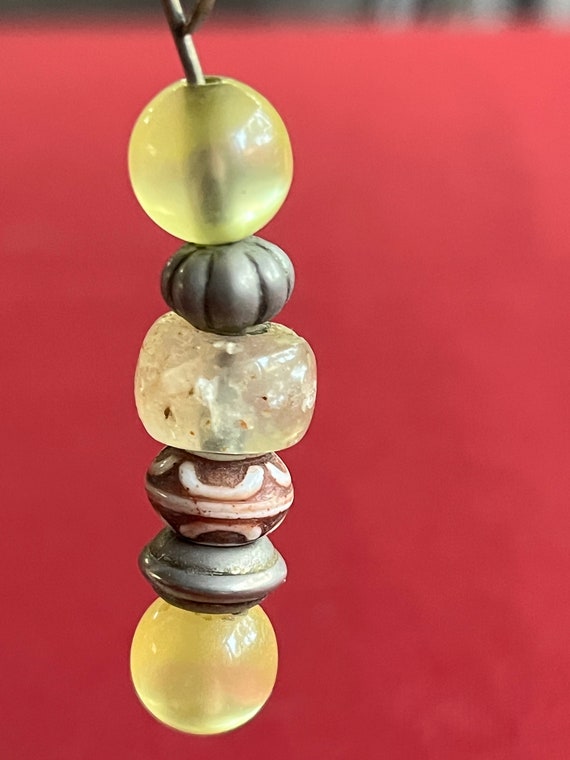 Beaded Dangle, Earthtone Dangle, Ancient Earring,… - image 4