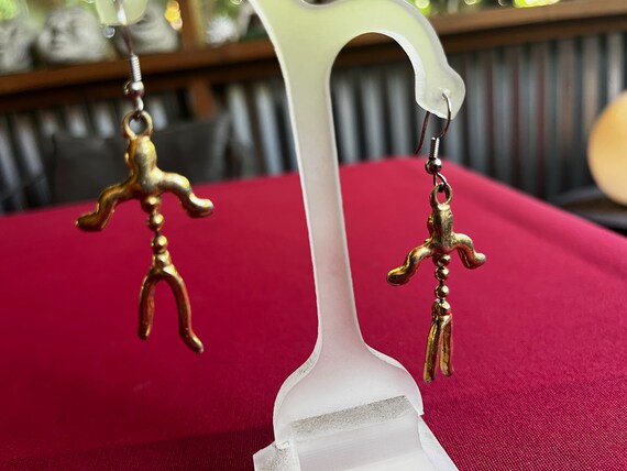 Dancing Man Earring, Primitive Earring, Statement… - image 3