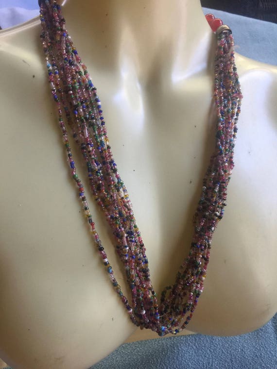 Boho Necklace, Colorful Necklace, Multi Strand Ne… - image 8