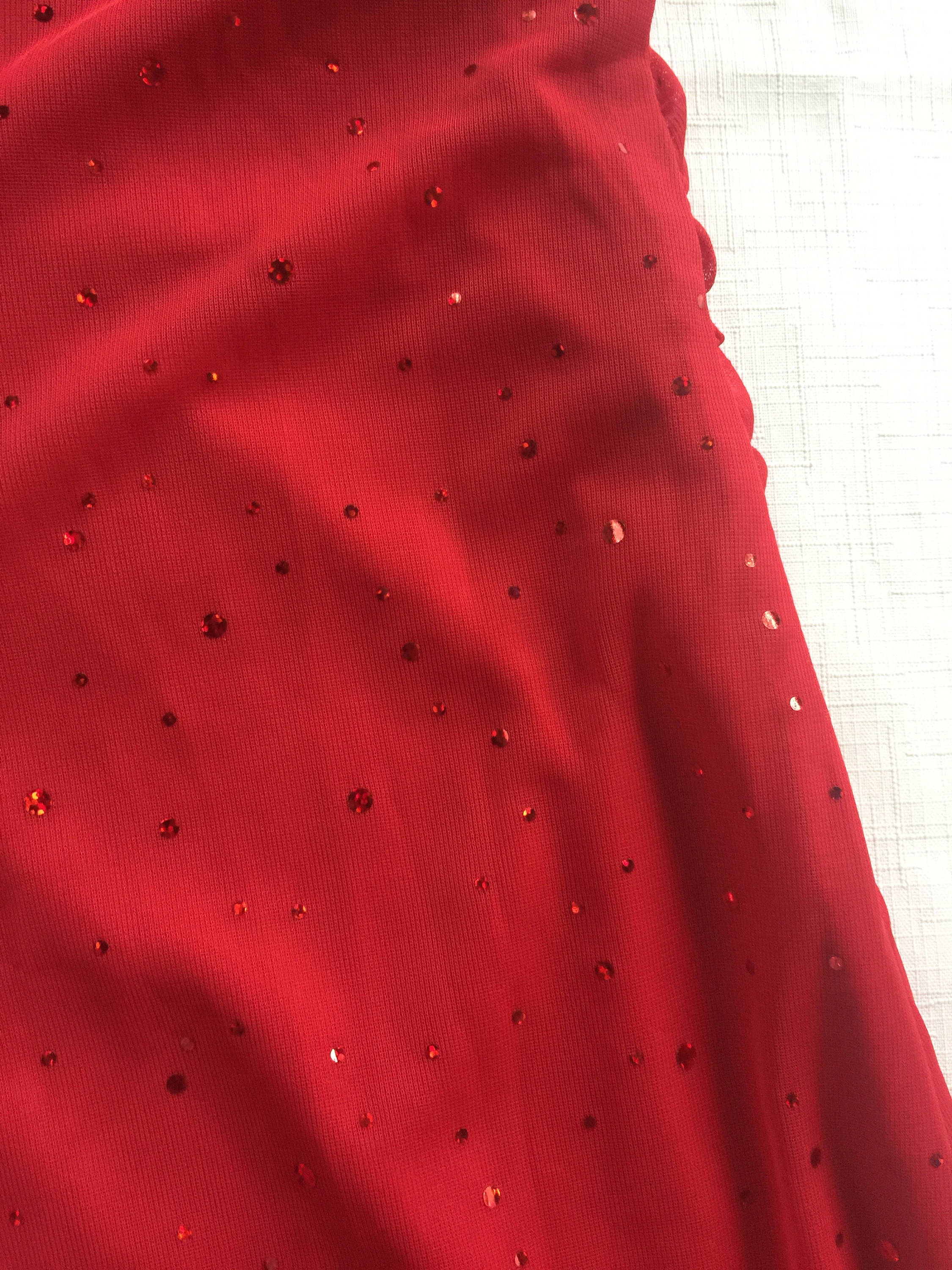 Red Cocktail Dress Sparkly Red Dress Red Sequin Dress 80s | Etsy