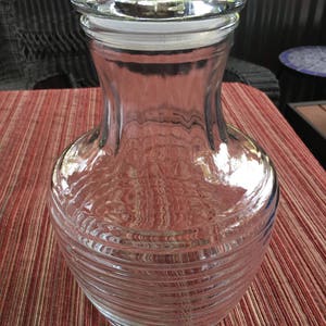 Juice Carafe, Juice Decanter, Water Carafe, Water Server, Clear Carafe, Water Decanter, Clear Decanter, Water Pitcher, Juice Pitcher image 1