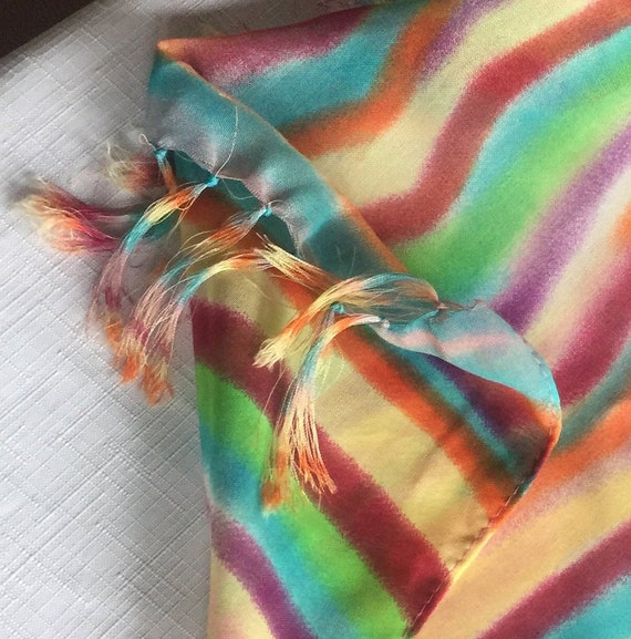 Multi-Color Scarf, Rainbow Scarf, Colorful Sheer … - image 7