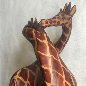 Giraffe Sculpture, Wood Sculpture, Wood Animal, Tribal Sculpture, Wood Giraffe Art, Wood Art, Animal Art, Animal Sculpture, Giraffe Figurine