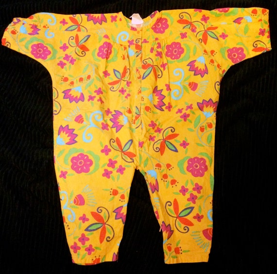 Cotton Baby Romper, Floral Jumpsuit, Infant Outfi… - image 1