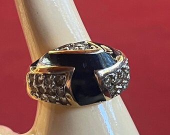 Black Band Ring, Black Gold Band, Black Band, Plain Black Ring, Minimal Black Band, Simple Black Band, Size 7 Ring, Chunky Ring, Black Ring