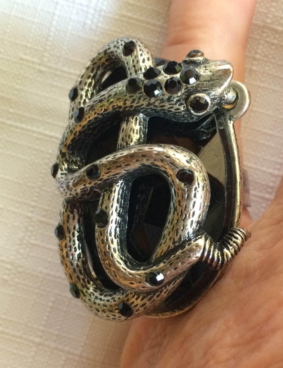 Snake Ring, Gothic Snake Ring, Black Snake Ring, … - image 4