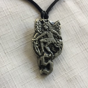 Letter S Pendant, Letter S Necklace, Initial S Pendant, Initial S Necklace, Gothic Pendant, Gothic Necklace, Fairy Pendant, Goth Pendant