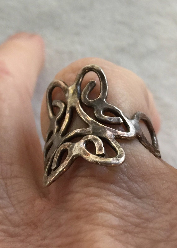 Silver Ring, Lattice Ring, Silver Lattice Ring, H… - image 6