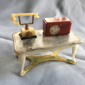 Doll Furniture Table, Dollhouse Table, Doll Coffee Table, Doll Table, Doll Radio, Doll Table, Mini Table, Dollhouse Telephone
