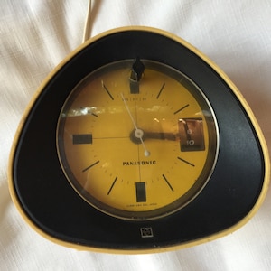 Space Age Clock, Atomic Clock, Retro Table Clock, Space Age Decor, 60s Clock, 60s Decor, Panasonic Clock, Atomic Decor, 60s Mod Modern Decor