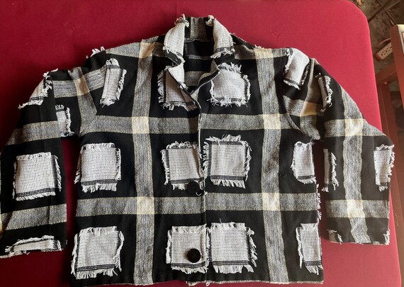 Patchwork Jacket, Black White Jacket, New Identit… - image 1