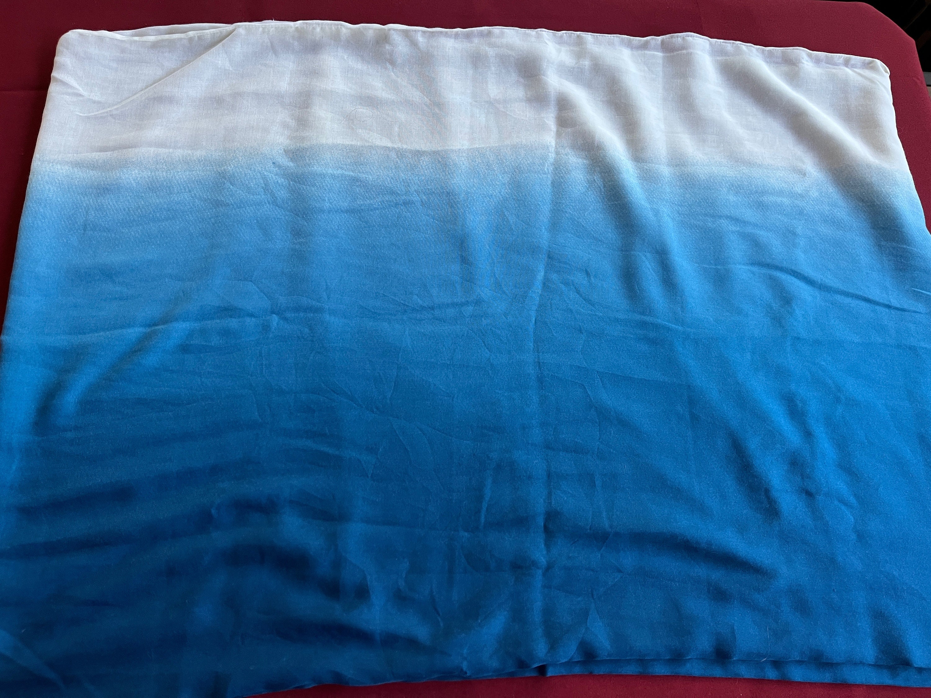 Sky Blue Scarf, Blue White Scarf, Blue Art Scarf, Light Blue Scarf, Art Blue Scarf, Infinity Scarf, Bright Blue Scarf, Art Scarf, Scarf Gift