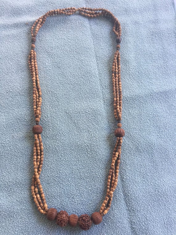 Brown Necklace, Organic Necklace, Brown Boho Neck… - image 2