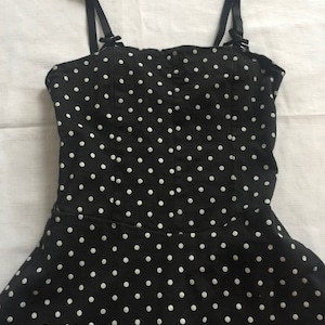 50s Dress, Rockabilly Dress, Polka Dot Dress, 50 Black Dress, Pin Up Dress, Black Party Dress, 50 Dance Dress, Black Dance Dress, XS Dress