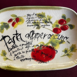 Italy Platter, Ceramic Platter, Kitchen Art, Italy Plate, Italian Plate, Italy Kitchen, Display Plate, Italy Serving, Italy Gift, Pasta dish