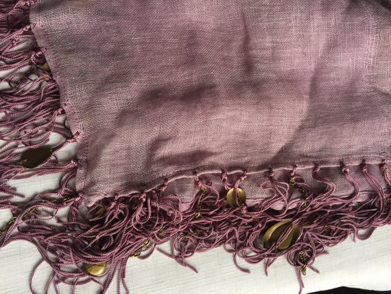 Lavender Scarf, India Scarf, Sari Scarf, Purple S… - image 10