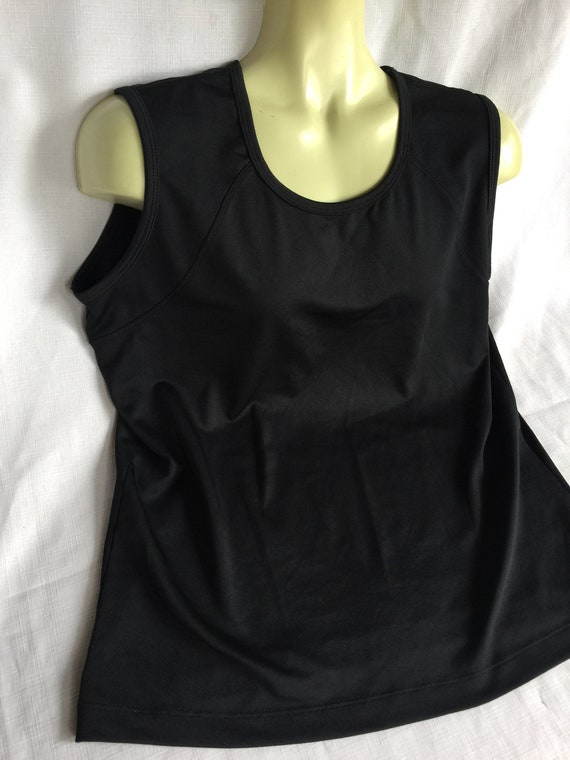 Black Gym Top, Black Tank Top, Black Exercise Top, Black Sports Tank, Black Sports Top, Black Tank, Black Sleeveless Top, Black Stretch Top View 5