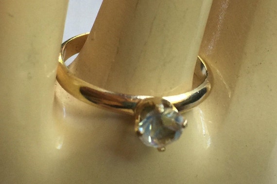 Clear Solitaire Ring,Clear Stone Ring,Minimal Cle… - image 10