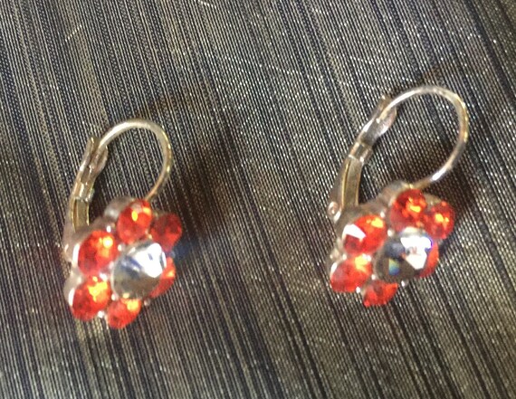 Orange Drop Earring, Orange Earring, Orange Spark… - image 3