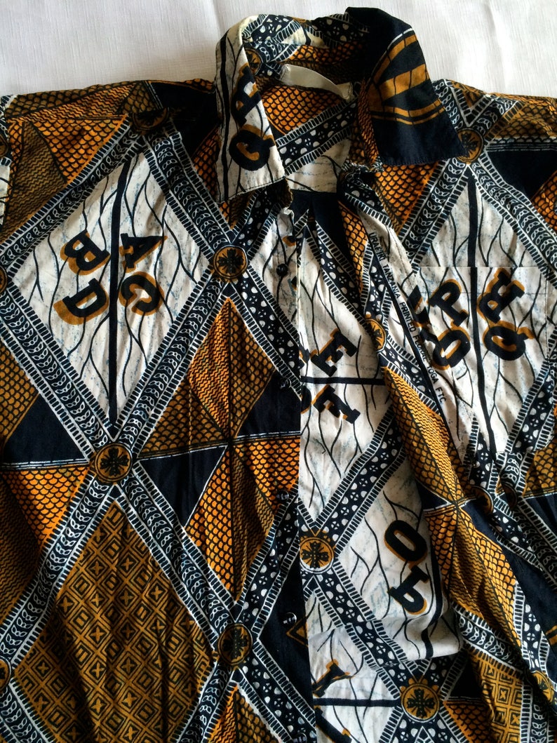 Africa Top, Africa Blouse, Africa Print Top, Africa Cotton Top, Africa Shirt, Africa XL Shirt, Tribal Top, Ethnic Top, Tribal Shirt image 1