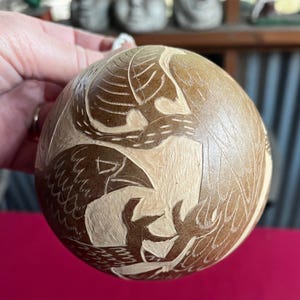 Gourd, Organic Ornament, Natural Ornament, Brown Ornament, Tribal Ornament, Folk Art Ornament, Nature Accent, Boho Accent, Africa Art, Kenya