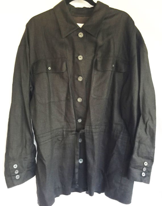 Black Linen Blazer,Black Jacket,Black Linen Jacket
