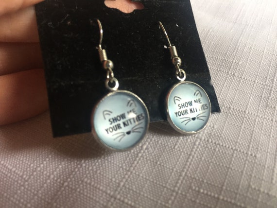 Kitty Earring, Kitty Dangle, Cat Earring, Cat Dan… - image 5