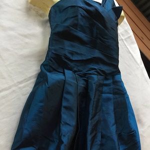 Cocktail Dress, Strapless Dress, Strapless Cocktail, Strapless Blue Dress, Cocktail Mini Dress, Blue Mini Dress, Blue Party Dress