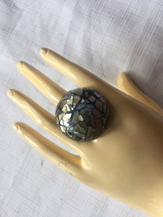 Boho Ring, Adjustable Ring, Beach RIng, Abalone R… - image 8