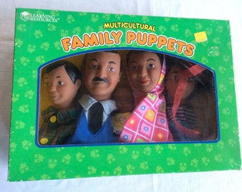 Hand Puppet, Vinyl Puppet, Puppet Family, India Puppet, Ethnic Puppet, Puppet Set, Asia Puppet, Man Puppet, Collectible Puppet, Puppet