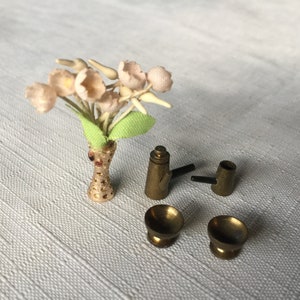 Dollhouse Dining, Dollhouse Coffee, Dollhouse Accessory, Doll Kitchen, Dollhouse Vase, Dollhouse Bouquet, Dollhouse Flower, Doll Coffee