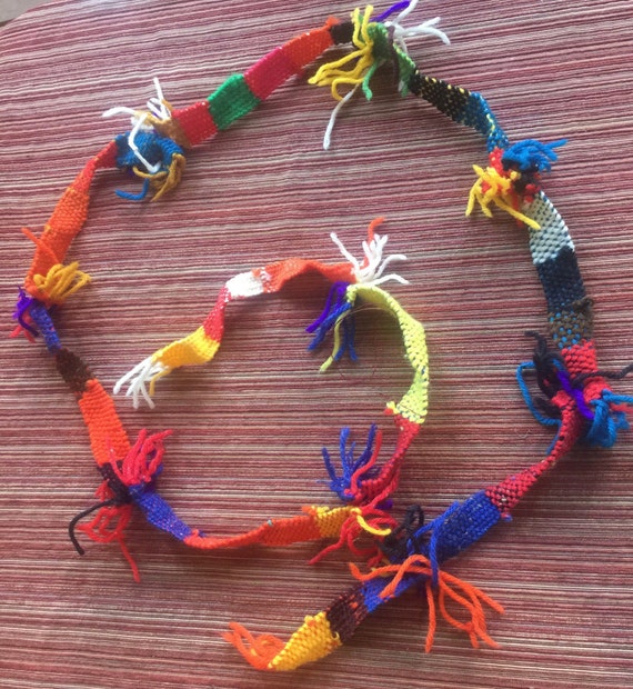 Rainbow Sash, Colorful Sash, Knit Belt, Multi Color Sash, Multi Color Belt, Colorful Belt, Rainbow Belt, Africa Sash, Mexico Sash