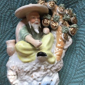 Asia Sculpture, Chinese Fisherman, Chinese Figurine, Chinese Art, Asia Art, Asia Figurine, Chinese Ceramic Art, Chinese FIgure, Asia Decor
