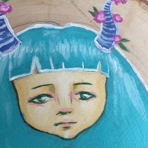 Wood Painting, Fantasy Art, Nude Painting,round Painting, Magician Art