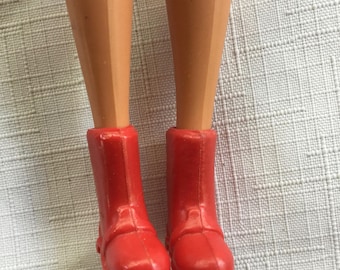 Barbie Shoes, Barbie Doll Boots, Barbie Boots, Francie Boots, Barbie Platform Boot, Barbie Doll Shoe, Barbie Red Boot, Barbie Black Boot