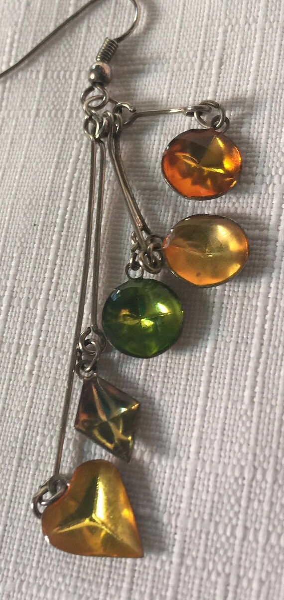 Dangle Earring, Drop Earring, 60s Dangle, Pastel … - image 2