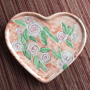 Heart Trinket Dish, Small Heart Dish, Jewelry Dish, Ceramic Trinket Dish, Trinket Dish, Romantic Dish, Heart Dish, Love Gift, Love Dish