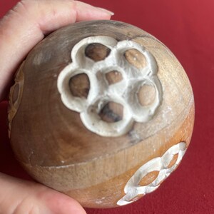 Wood Art, Accent Piece, Wood Ball, Wood Sphere, Wood Sculpture, Abstract Wood Art, Wood Accent, Wood Art, Art Sculpture, Abstract Sculpture image 1
