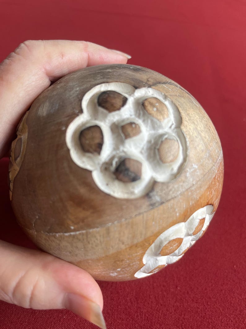 Wood Art, Accent Piece, Wood Ball, Wood Sphere, Wood Sculpture, Abstract Wood Art, Wood Accent, Wood Art, Art Sculpture, Abstract Sculpture image 1