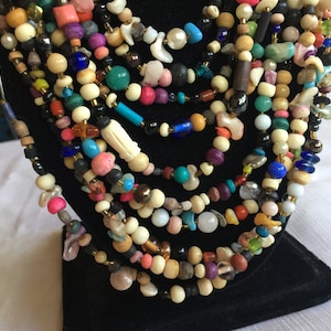 Africa Necklace, Multi-Color Necklace, Bead Tribal Necklace, Tribal Necklace, Tribal Beads, Africa Beads, Multi-color Beads, Statement Beads