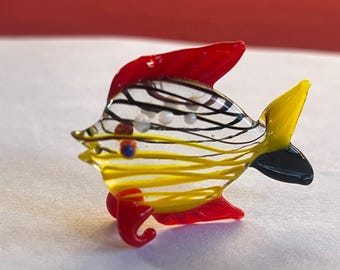 Pesce in vetro soffiato, ornamento a forma di pesce, pesce in vetro, pesce in vetro da appendere, pesce da appendere, decorazione a forma di pesce, piccola statuetta di pesce, decorazione per acquario, acchiappasole
