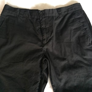 Black Cotton Pants, Black Cotton Trouser, Black Casual Pants, Kenneth Cole, Black Casual Trouser, Black Designer Pants, SIze 16 pant,