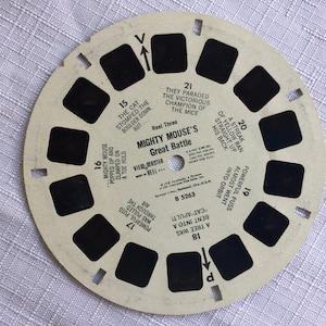 Cartoon Viewmaster, Viewmaster Gift, Viewmaster, 3-D Toy, Single Viewmaster, Mighty Mouse Viewmaster, Three Pigs Viewmaster,