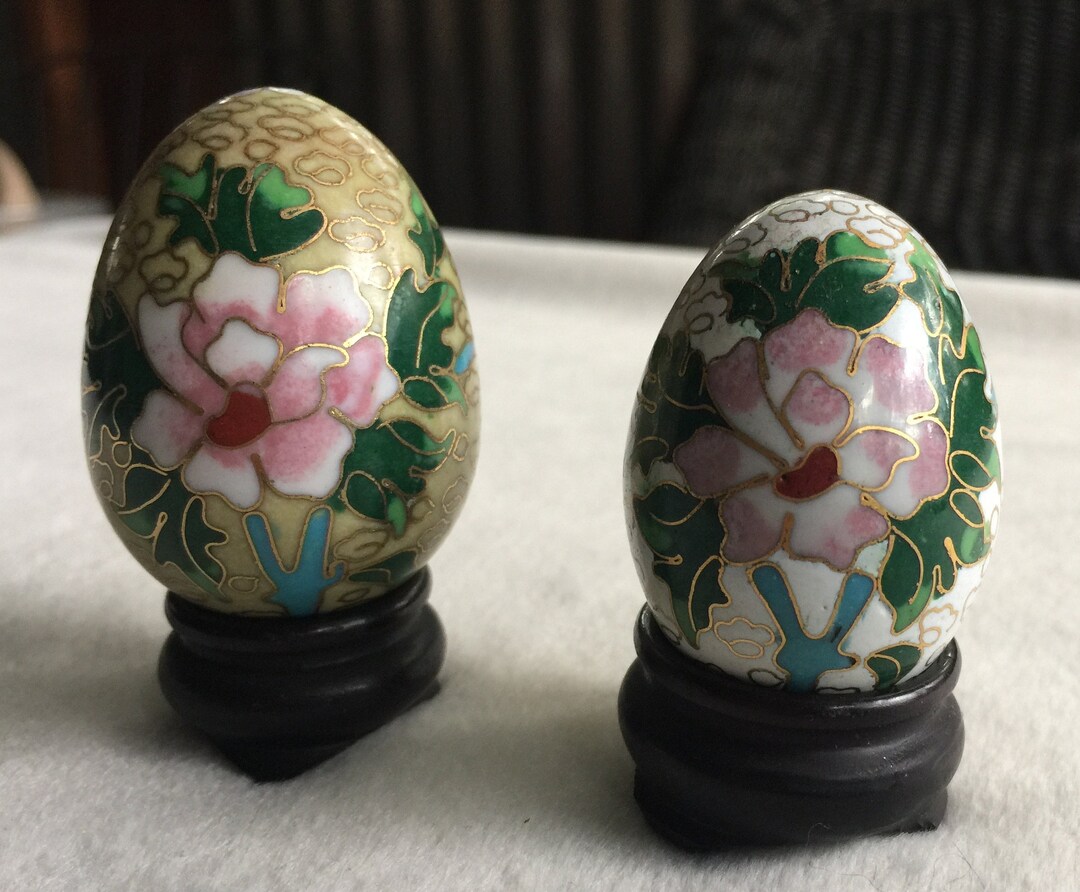 Cloisonne Egg, Chinese Egg, Decorative Egg, Ornamental Egg, Egg Knick ...