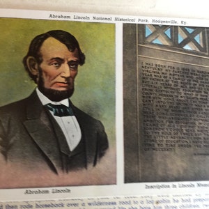 Abraham Lincoln, Lincoln Gift, Lincoln History, Lincoln Ephemera, Kentucky, Lincoln Collectible, President Collectible, President Postcard