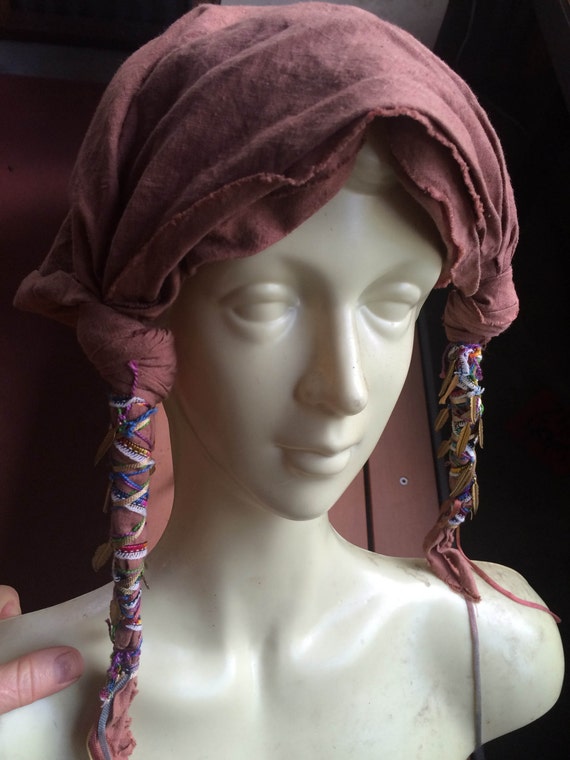 Hippie Headdress, Slouchy Head Scarf, Slouchy Head